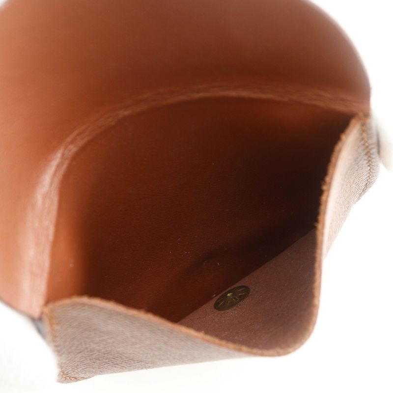 Louis Vuitton Porte Monnaie Gousset M61970 Monogram Canvas Brown Ct1004 Unisex