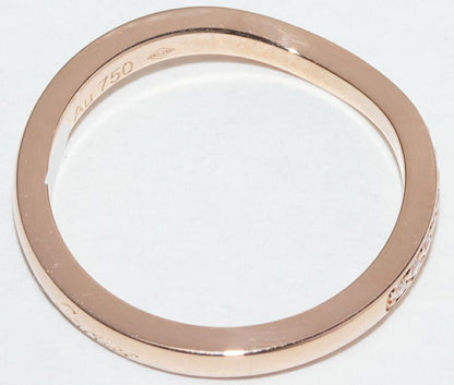 Cartier Ring 18K Pink Gold Diamond 26P (009ct) Ballerina Curved Wedding Ring
