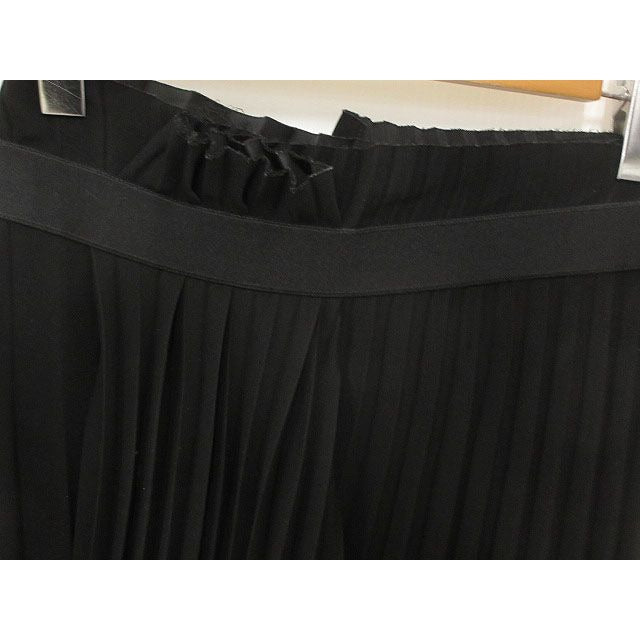 Balenciaga Pleated Skirt Logo Jacquard 38 Black Asymmetric — view 3