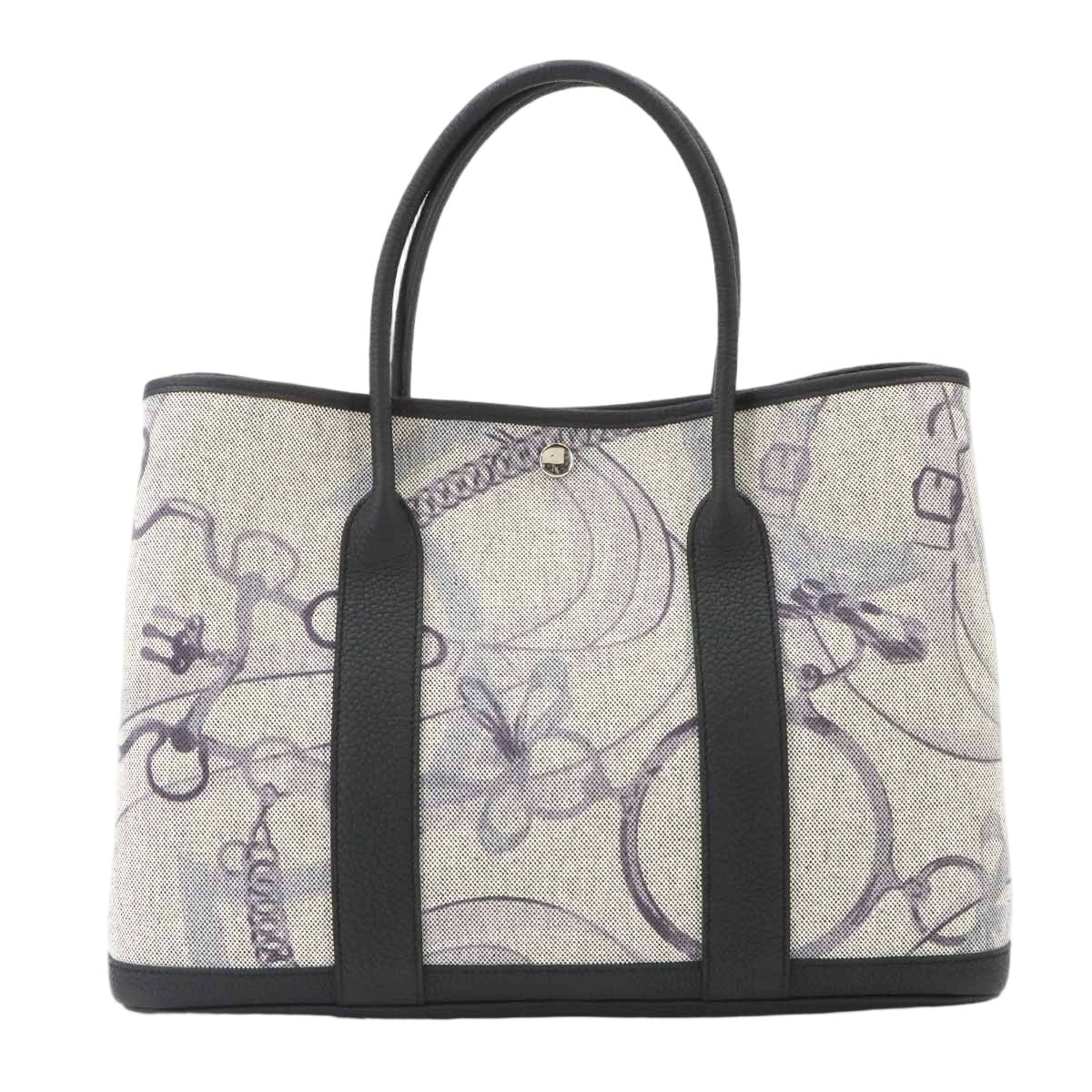 Hermes Garden Party PM Promenade du Matin Tote Toile H Negonda Black