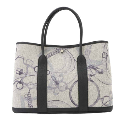 Hermes Garden Party PM Promenade du Matin Tote Toile H Negonda Black