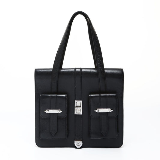 Chanel Shoulder Bag Leather 2.55 Caviar