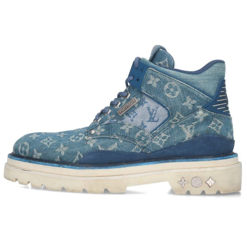 Louis Vuitton Oberkampflin Monogram Denim Boots 8.5