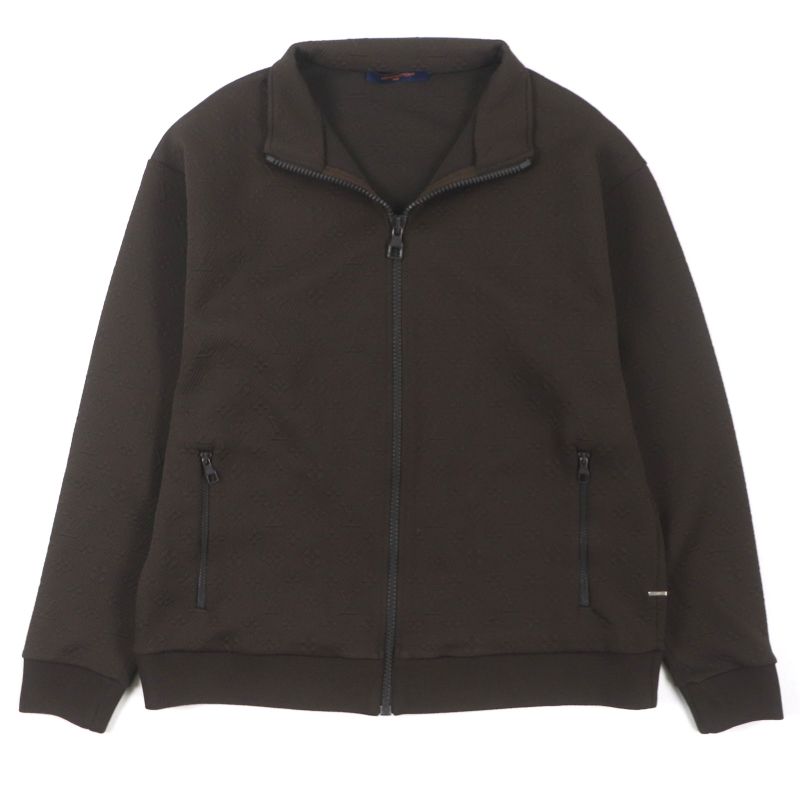  Louis Vuitton 2024 Hjy45w Monogram Logo Plate Zip-through Top Blouson Track