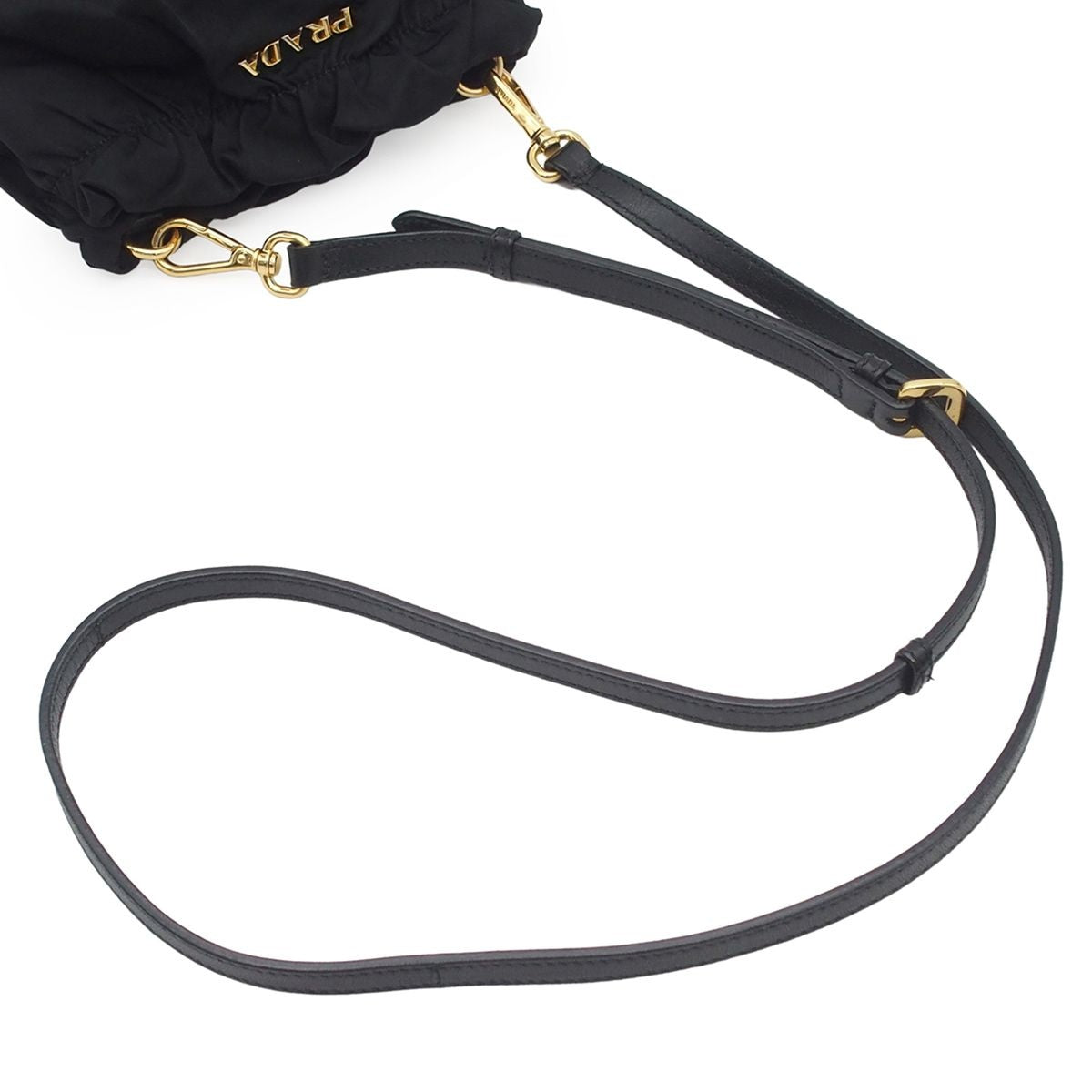 Prada Mini Bag Black Nylon Pouch Embroidery Logo — view 3