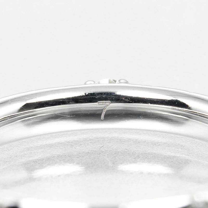 Gucci Diamantissima 18kwhite Gold X Diamonds #7 Ladies 2.4g Ring