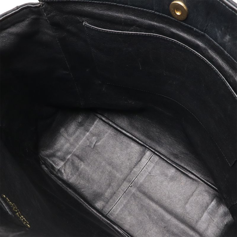 Chanel Choco Bar Coco Mark Chain Tote Bag Shoulder Bag Cotton Jersey Leather