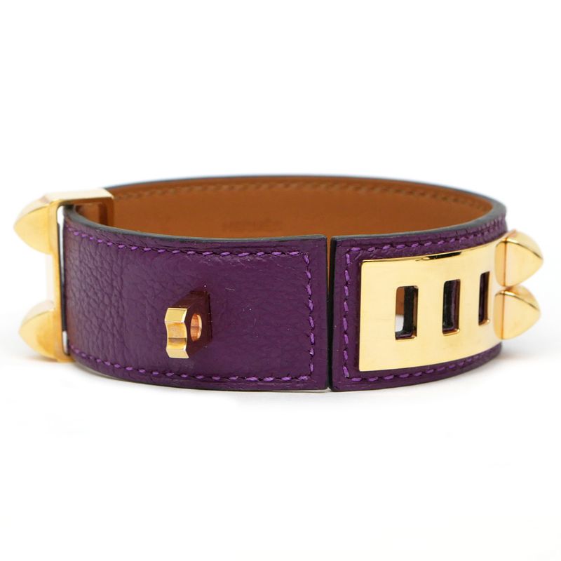 Hermes Collier De Chien 24 Bracelet Anemone Gold Hardware T2 Eva Color