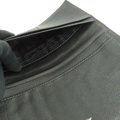 Cartier Santos Bifold Bill Holder Leather Black Men's