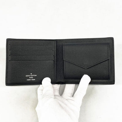 Louis Vuitton Wallet Monogram Eclipse Portefeuille Marco NM M62545 Black Men's