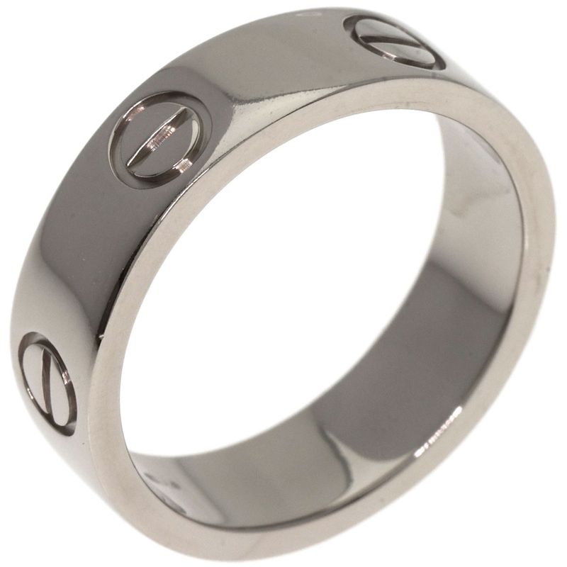 Cartier Love Ring #56 Ring - 18K White Gold Ladies
