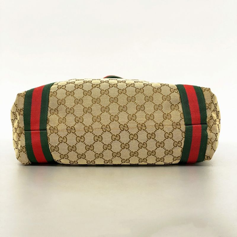 Gucci Tote Bag GG Canvas/sherry Line 189669 Canvas Brown Ladies