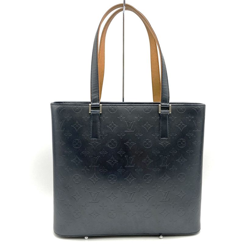 Louis Vuitton M55105 Wilwood Tote Bag Monogram Matte Leather Navy Women Men