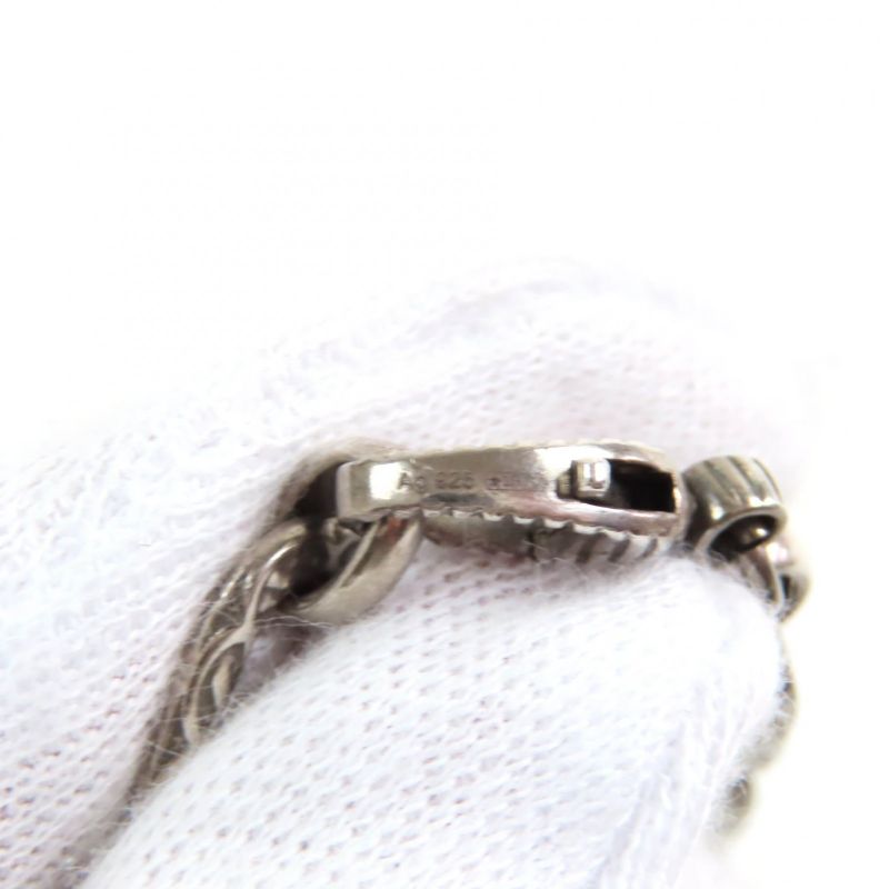 Gucci 524890 Interlocking G Arabesque Long Chain Necklace Ag925 Silver With Box