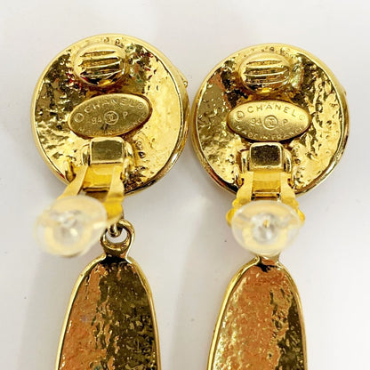 Chanel Plated Vintage Gold Accessory Earring Ladies