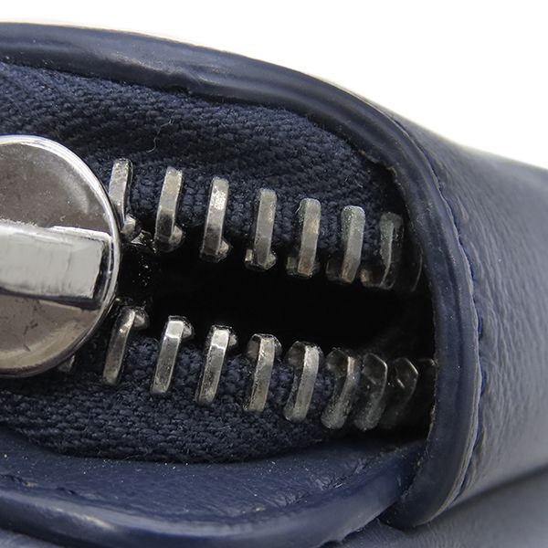 Christian Dior 2way Bag Micro Pouch Canvas Leather Navy Silver Hardware Navy