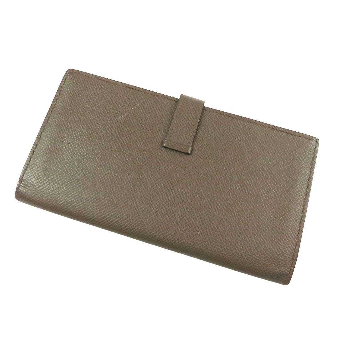 Hermes Bearn Soufflet Etain Silver Epsom Wallet — view 2