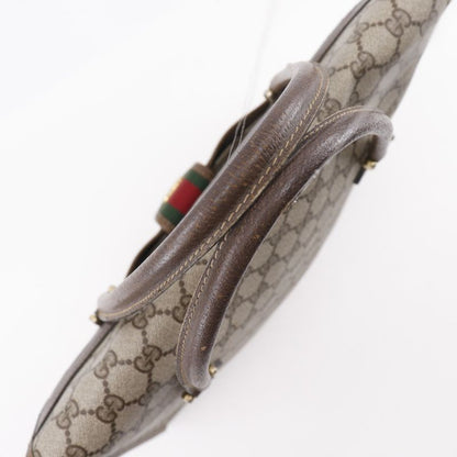 Gucci Old Gucci Sherry Line Interlocking GG 02.4139.58 PVC Brown Unisex Handbag