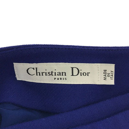 Christian DIOR - Wool Bijoux Button Skirt - 36 - Navy - Women's