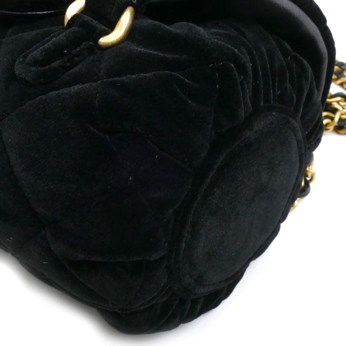 Chanel Velvet Mini Beau Ring 2024 VIP Christmas Gift 2 Way Shoulder Bag Black