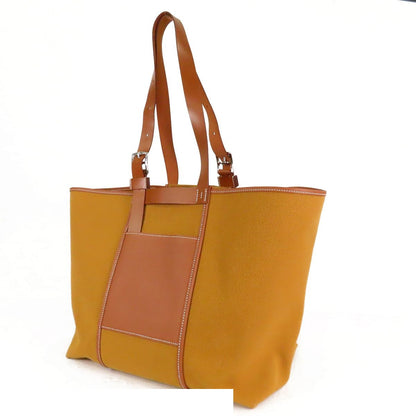 Hermes Etriviere Pocket 35 Desert Gold Silver Vache Hunter Swift Toile Tote Bag — view 2