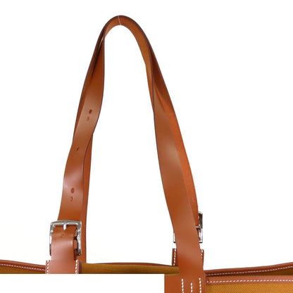 Hermes Etriviere Pocket 35 Desert Gold Silver Vache Hunter Swift Toile Tote Bag — view 4