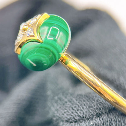 Louis Vuitton Color Blossom Malachite Yellow Gold Ring 53 Y — view 13