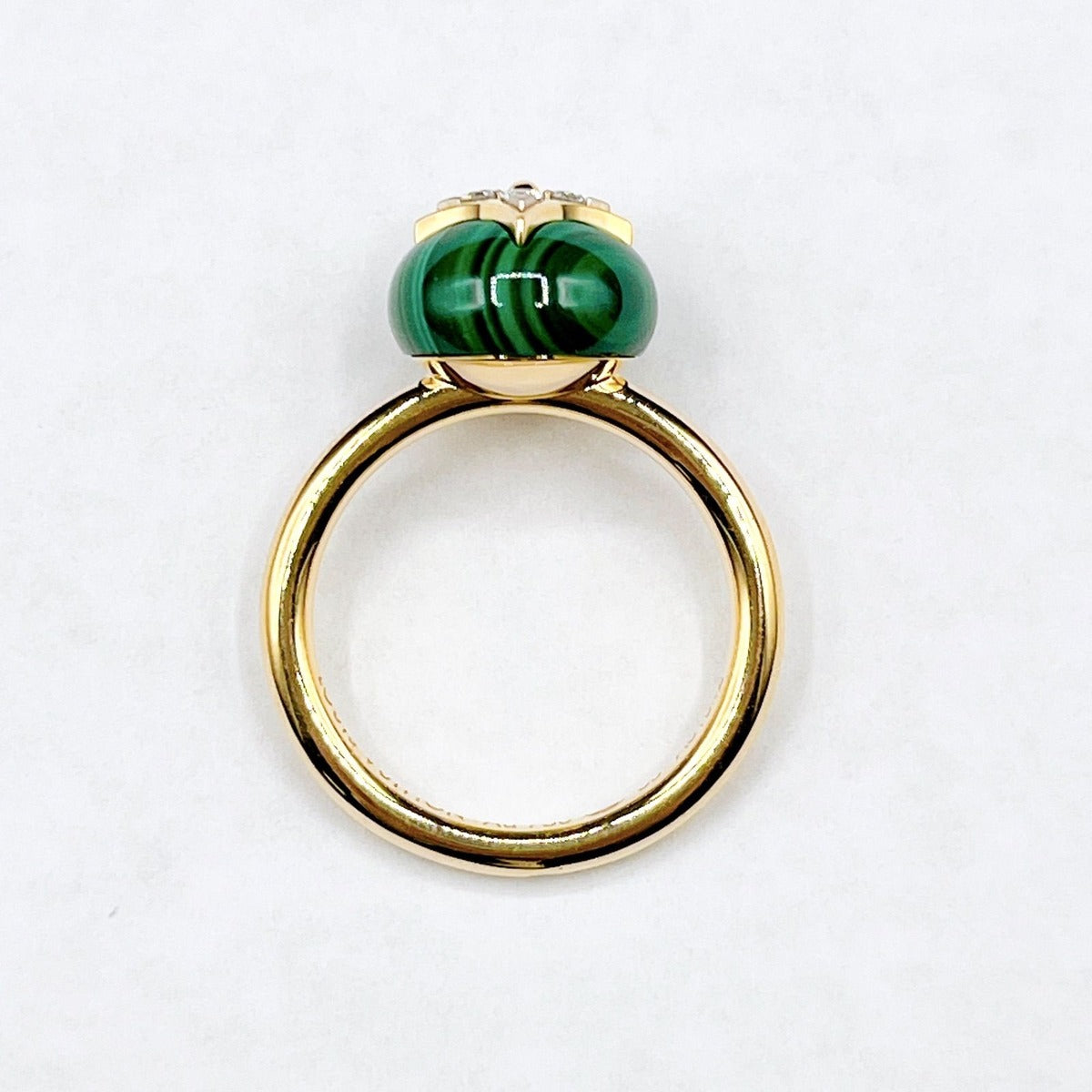 Louis Vuitton Color Blossom Malachite Yellow Gold Ring 53 Y — view 5