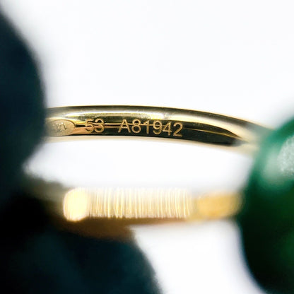 Louis Vuitton Color Blossom Malachite Yellow Gold Ring 53 Y — view 10