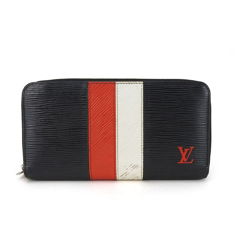 Louis Vuitton Long Wallet Zippy Epi Leather Black Red White