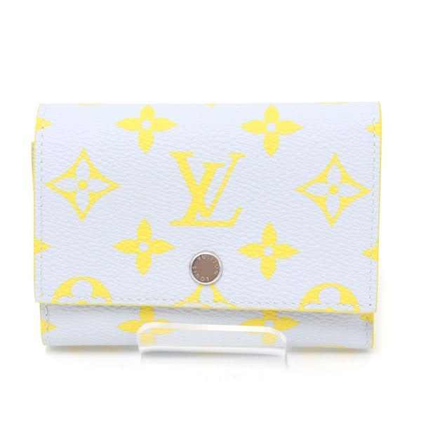 Louis Vuitton Victor Wallet Monogram Glow Canvas Gray Yellow Compact