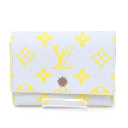 Louis Vuitton Victor Wallet Monogram Glow Canvas Gray Yellow Compact