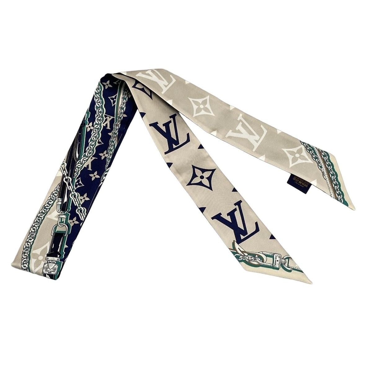 Louis Vuitton Scarf Bandeau BB Ultimate Blue Marine Silk