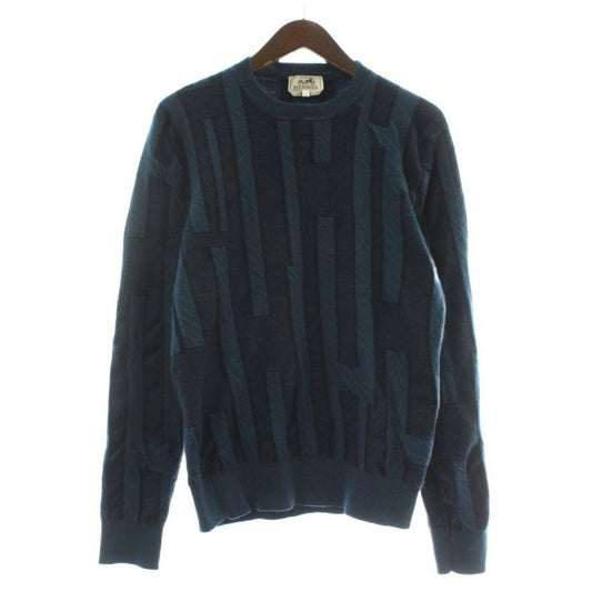 Hermes Knitted Sweater 100% Cashmere Long Sleeves Crew Neck