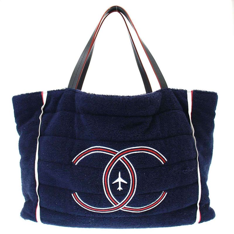 Chanel 2015 Chanel Airlines Reversible Tote Bag Navy