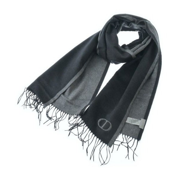 Dior Homme Scarf Silk Black Gray
