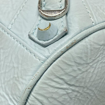 Balenciaga Handbag Classic Mini Twiggy 327103 Light Blue Coated Leather