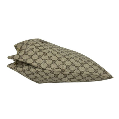 Gucci Vintage GG Logo Leather Drawstring Shoulder Bag Brown — view 5
