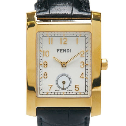 Fendi Classico 7000g Gold Black Stainless Steel Leather Ladies Fendi