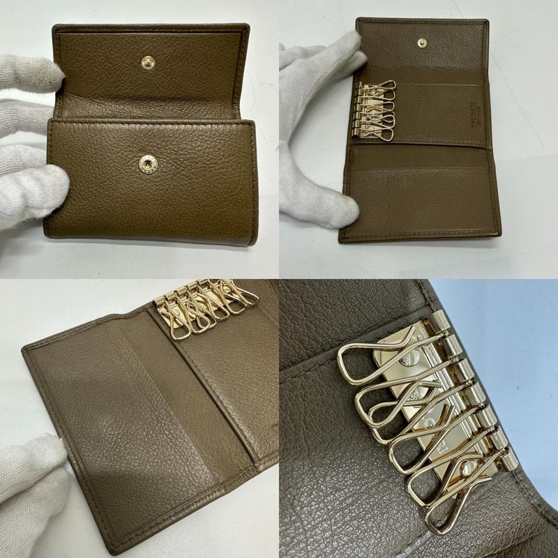 Bvlgari Bulgari Key Case Double Ring 6-ring Leather Brown