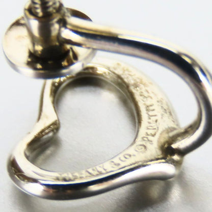 Tiffany & Co Earring Open Heart Silver 925 Approx 2.2g Silver Cute Fashionable