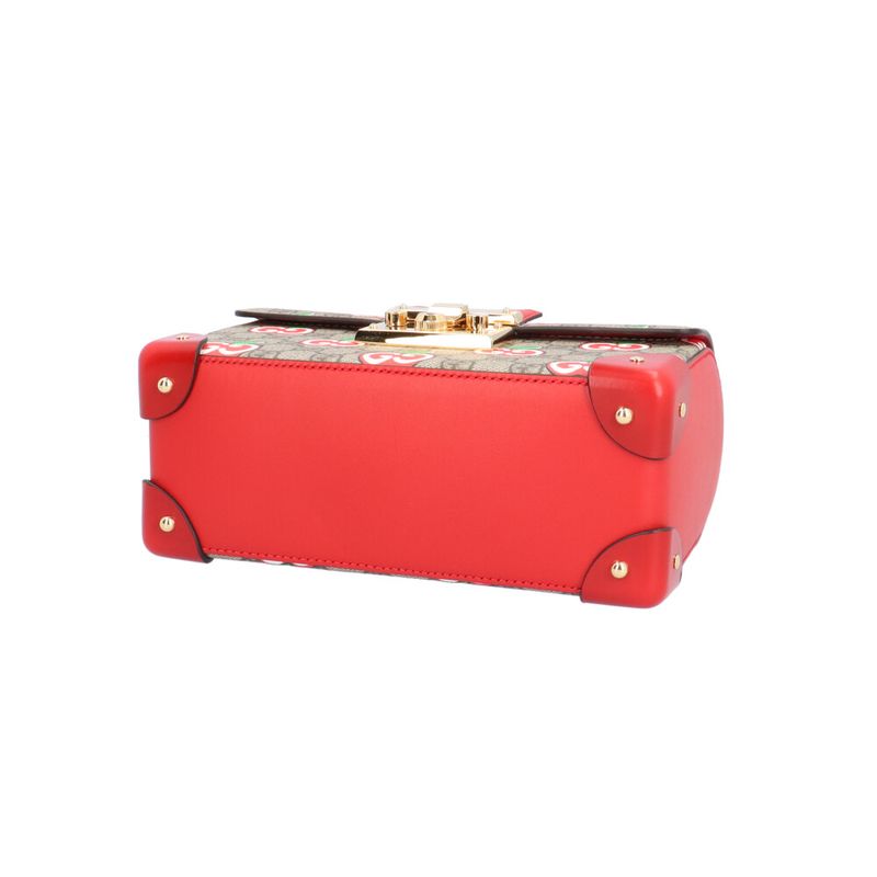 Gucci Bamboo GG Apple Shoulder Bag GG Supreme Canvas 603221 520981 Brown Ladies