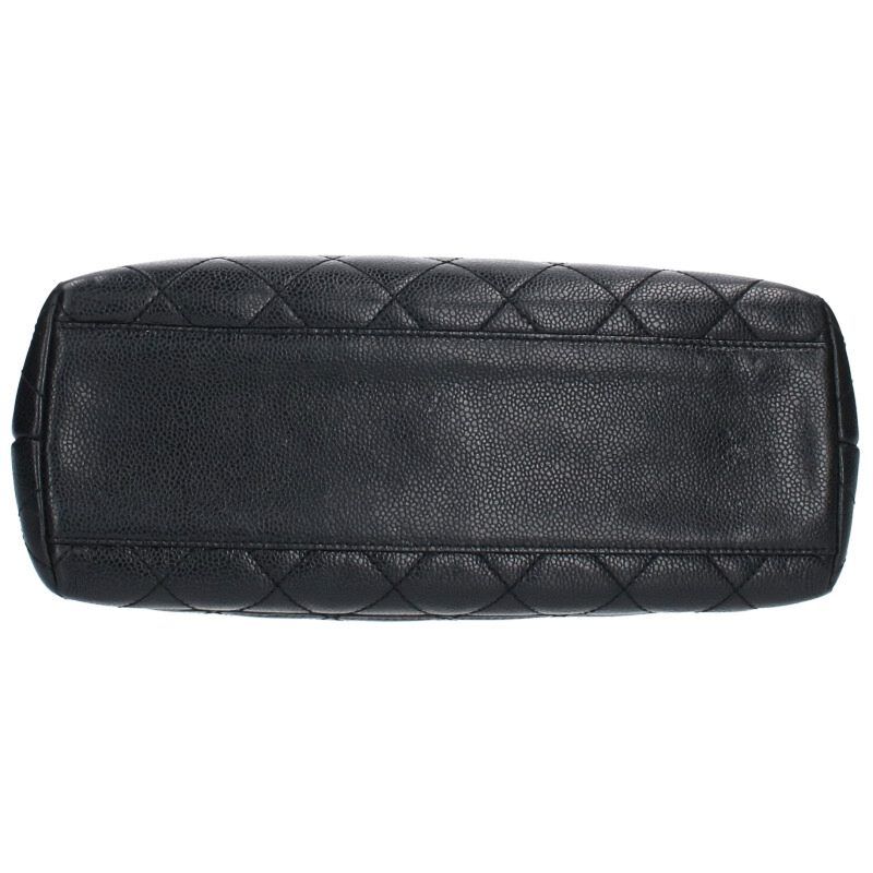 Chanel A12397 Caviar Skin Coco Mark Turnlock Handbag Women