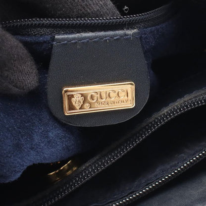 Gucci Shoulder Bag Interlocking G 001 14 0934 Navy Leather