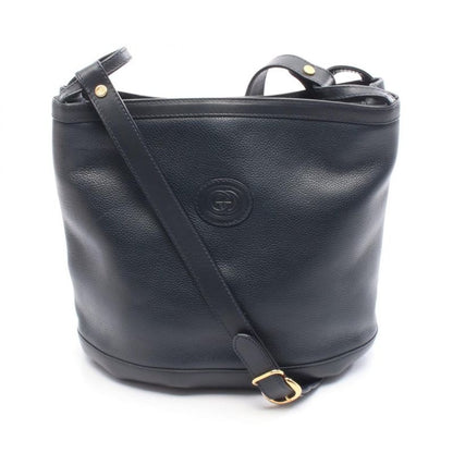 Gucci Shoulder Bag Interlocking G 001 14 0934 Navy Leather