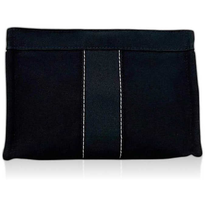 Hermes Pouch Deauville Black Cotton