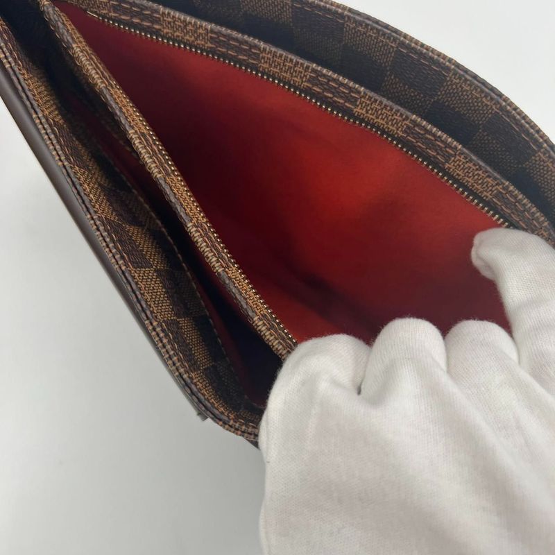 Louis Vuitton Shoulder Bag Damier Aubagne N51129 Ebène Women