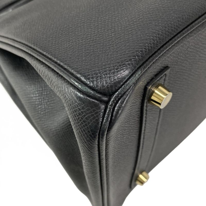 Hermes Handbag Birkin 30 Black Gold Hardware