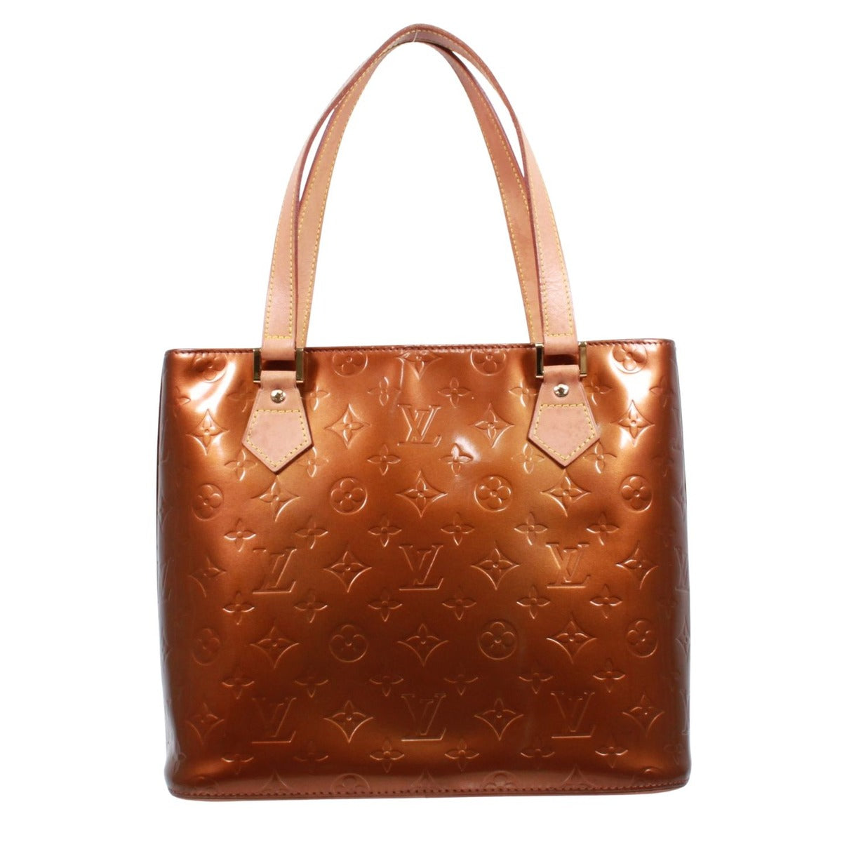 Louis Vuitton Houston Monogram Vernis Leather Bronze Tote — view 3