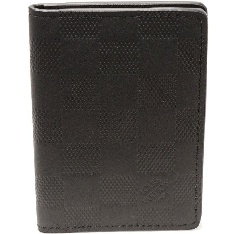 Louis Vuitton Bifold Card Case Pass Damier Infini Onyx Organizer De Poche